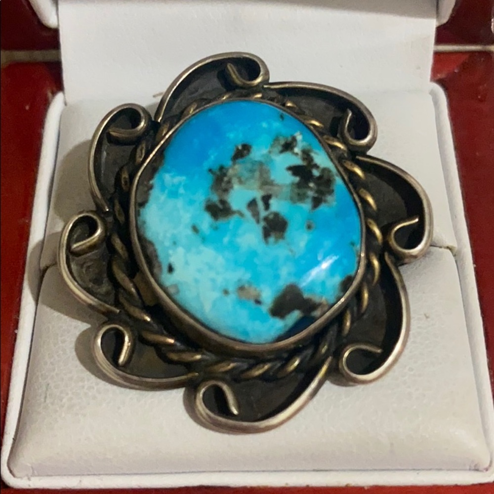 Sterling Silver Navajo Turquoise Stone Ring